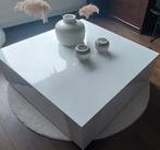 Mooie witte hoogglans salon tafel massief MDF 1m bij 1 m, Ophalen, Gebruikt, Vierkant, 50 tot 100 cm