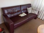 Vintage leren bankstel NewSity 3-zits + 2-zits auberginerood, Ophalen, Gebruikt, 150 tot 200 cm, Driepersoons