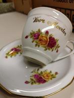 Vintage kop en schotel 'Voor Moeder', Ophalen of Verzenden