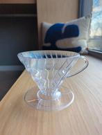 Hario V60 Koffie Dripper - Transparant, Ophalen of Verzenden, Zo goed als nieuw