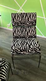 Moet nu weg; 4 luxe fauteuilles met zebra motief, Huis en Inrichting, Nieuw, Vier, Ophalen, Overige kleuren