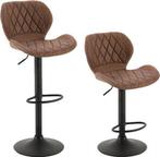Alora barkruk Alice bruin 2 per set barstoel barset, Verzenden, In hoogte verstelbaar, 60 tot 90 cm, Nieuw