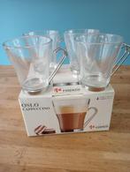 4 Fidenza Oslo cappuccino glazen, Glas of Glazen, Nieuw, Ophalen of Verzenden, Glas