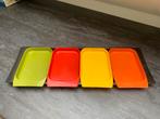 Vintage Snack Set - Retro Kleuren!, Kunststof, Gebruikt, Schaal, Ophalen of Verzenden