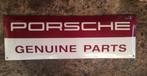 Porsche genuine parts emaillen reclame bord garage showroom, Ophalen of Verzenden, Zo goed als nieuw, Reclamebord