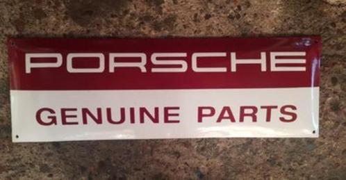 Porsche genuine parts emaillen reclame bord garage showroom, Verzamelen, Merken en Reclamevoorwerpen, Zo goed als nieuw, Reclamebord