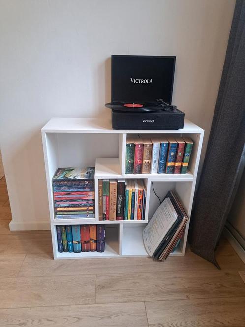 WOOOD stapelkast 2 blokken L vorm wit open kast, Huis en Inrichting, Kasten | Boekenkasten, Gebruikt, Eikenhout, Ophalen
