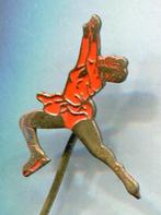 Sjoukje Dijkstra oranje/koper kustschaatser speldje( S_189 ), Verzamelen, Speldjes, Pins en Buttons, Verzenden, Nieuw, Sport, Speldje of Pin