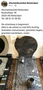 Nw. Granieten Gedenkstenen uitverkoop nu 50% korting, Ophalen, Nieuw