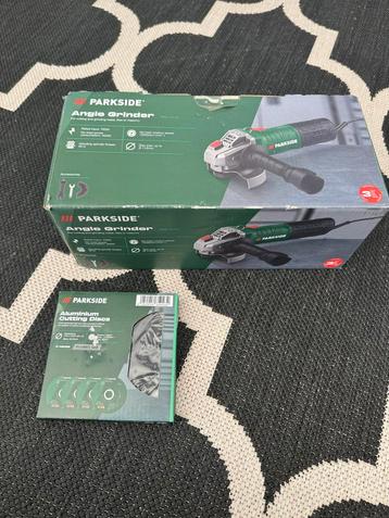 Parkside Haakse Slijper + Doorslijpschijven - Nieuw beschikbaar voor biedingen