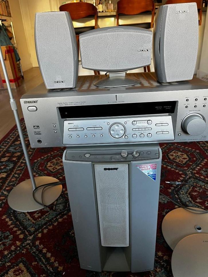 Sony STR DE585 - Te koop, Audio, Tv en Foto, Luidsprekers, Gebruikt, Complete surroundset, 60 tot 120 watt, Sony, Ophalen of Verzenden