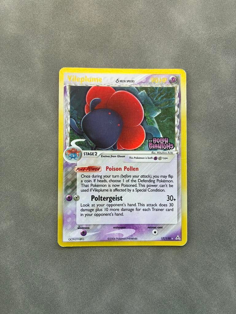 Pokemon Ex Holon Phantoms Vileplume 17/110 Reverse Holo, Ophalen of Verzenden, Zo goed als nieuw