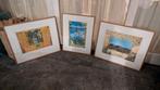 3 prachtige wissel lijsten met passe partout en schilderij, 50 tot 75 cm, Ophalen of Verzenden, Zo goed als nieuw, 50 tot 75 cm