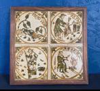 Vintage Tegel Tableau Vier Seizoenen, Antiek en Kunst, Ophalen of Verzenden