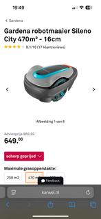 Robotmaaier Gardena Sileno City 470 incl. garage, Ophalen, Gebruikt, Bestuurbaar via app, Minder dan 20 cm