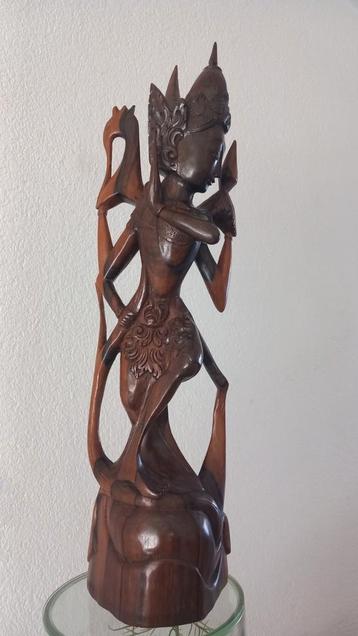Indonesisch Balinees ? Houten beeld vrouw Godin Saraswati  ? beschikbaar voor biedingen
