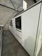 Complete Nette Rechte Keuken + Wandkast + Apparatuur, Ophalen of Verzenden, Wit, Composiet, Enkelwandige keuken