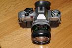 camera Canon AV1 met 24mm  vivitar wide angle  obj,, Audio, Tv en Foto, Fotocamera's Analoog, Ophalen of Verzenden, Zo goed als nieuw