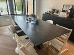 Eettafel zwart hout, 50 tot 100 cm, Rechthoekig, Ophalen of Verzenden, Zo goed als nieuw