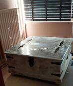Houten salontafel, Huis en Inrichting, Tafels | Salontafels, Ophalen, Gebruikt, 50 tot 100 cm, Vierkant