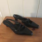 Elegante zwarte open leren pumps met hak van Di Donna, mt 41, Kleding | Dames, Schoenen, Pumps, Di Donna, Verzenden, Zwart