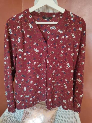 Nieuw - Only blouse bordeaux rood - mt 34 beschikbaar voor biedingen