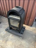 Zwarte Houtkachel 7 kW met Speksteen, Ophalen, Gebruikt, Houtkachel, Vrijstaand