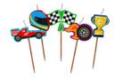 NIEUW - 5 Formule 1 verjaardagskaarsjes taart of cupcakes, Ophalen of Verzenden, Nieuw, Taarten of Cupcakes, Versiering