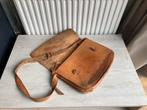 Vintage laptop/schoudertas,tuigleder, voor 13” inch laptop, Ophalen, Leer