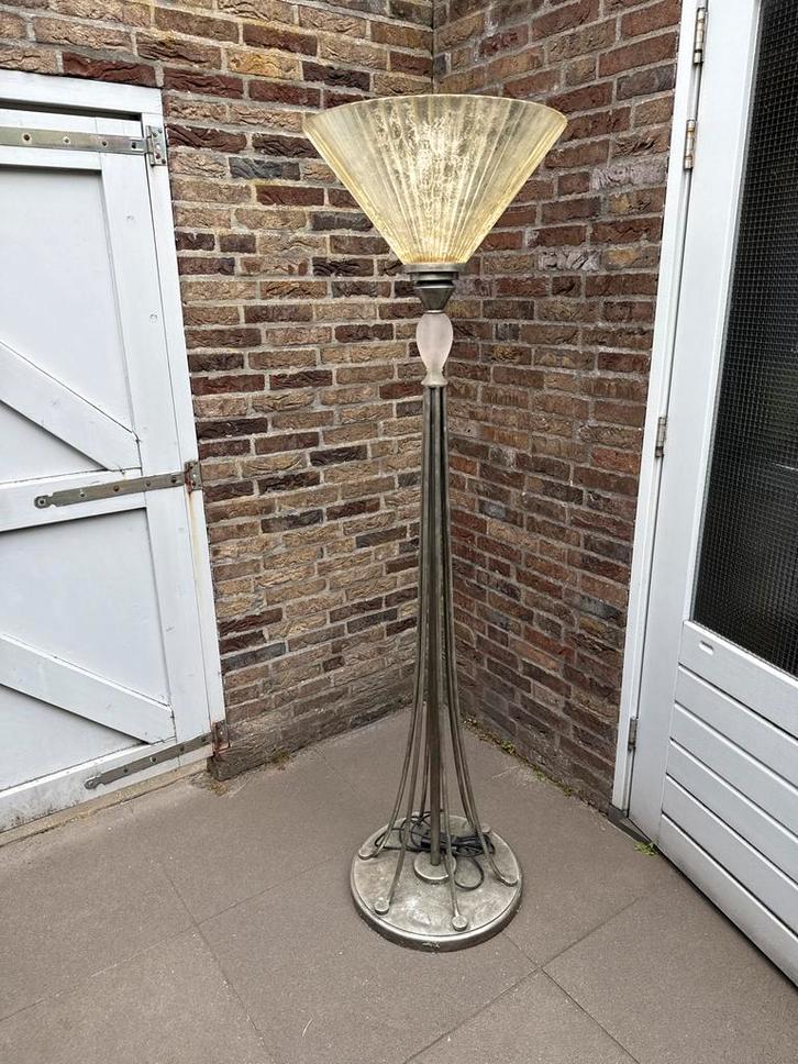 Art Deco Vloerlamp met kunststof Kap, Antiek en Kunst, Antiek | Lampen, Ophalen