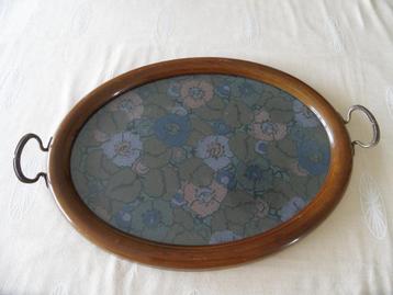 antiek ovaal dienblad en/of 2 art deco kandelaars beschikbaar voor biedingen