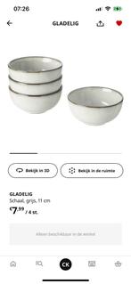 Gezocht: ikea Gladelig schaaltjes (grijs), 11 cm, Huis en Inrichting, Keuken | Servies, Ophalen, Zo goed als nieuw