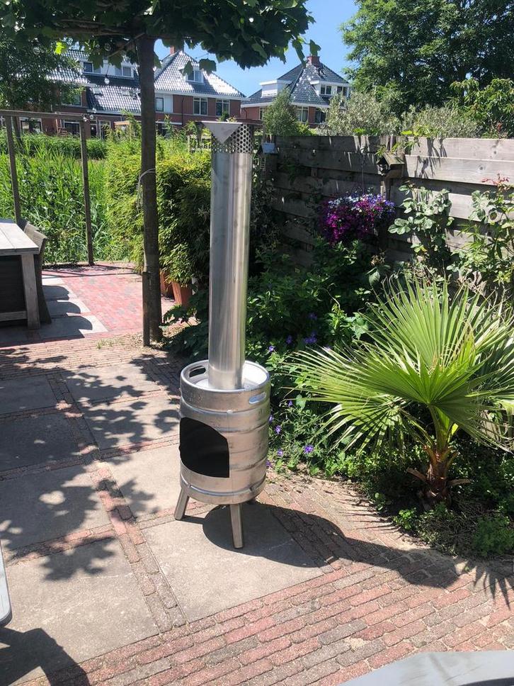 Tuinkachel buitenhaard bierfust terrashaard tuihaard kachel, Tuin en Terras, Terrasverwarmers, Zo goed als nieuw, Ophalen of Verzenden