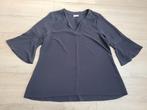 CANDA zwarte top met bewerkte mouw maat 46 ~ TH0050, Zwart, Maat 46/48 (XL) of groter, Ophalen of Verzenden, Zo goed als nieuw