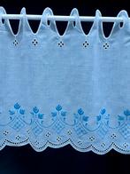 Wit valletje met blauwe bloemen 3 meter, Wit, Ophalen of Verzenden, Zo goed als nieuw, 200 cm of meer