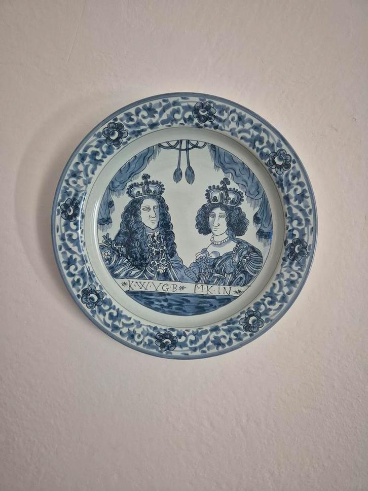 Delfts Blauw Bord - Geulders Delft, Antiek en Kunst, Antiek | Wandborden en Tegels, Ophalen of Verzenden