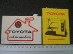 2x sticker toyota naaimachines breimachines aisin logo, Verzenden, Zo goed als nieuw, Merk