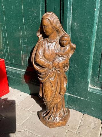 Groot Maria beeld in eik, Mariabeeld 19e eeuw KLOOSTERGOED