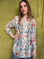 Vintage blouse, maat 38/M - wit & rode klaprozen - 90's, Maat 38/40 (M), Austin Reed, Wit, Ophalen of Verzenden