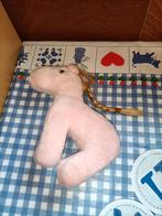 Roze paard knuffel vintage 23 cm lang, Ophalen of Verzenden