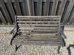 Ouderwetse Tuinbank gietijzer/hardhout - 110cm breed, Tuin en Terras, Tuinbanken, Ophalen, Gebruikt, Hout