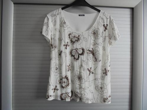 Gerry Weber shirt maat 42, Kleding | Dames, T-shirts, Gedragen, Maat 42/44 (L), Wit, Korte mouw, Ophalen of Verzenden