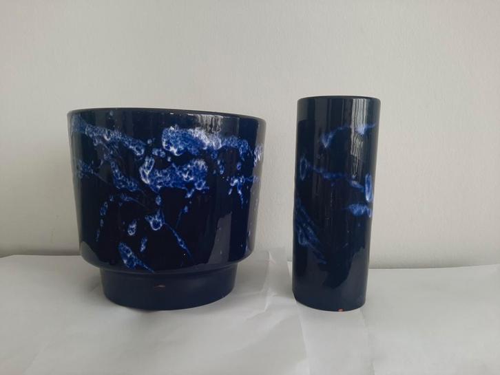 marei keramik west germany bloempot vaas blauw, Antiek en Kunst, Antiek | Keramiek en Aardewerk, Ophalen of Verzenden