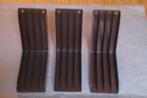 3 stuks bruine retro vintage discofoon vinyl houder jaren 70, Ophalen of Verzenden, Huis en Inrichting