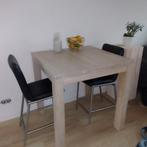 Nette massief houten eettafel met stoelen, Huis en Inrichting, Ophalen of Verzenden, Zo goed als nieuw, 4 tot 6 stoelen