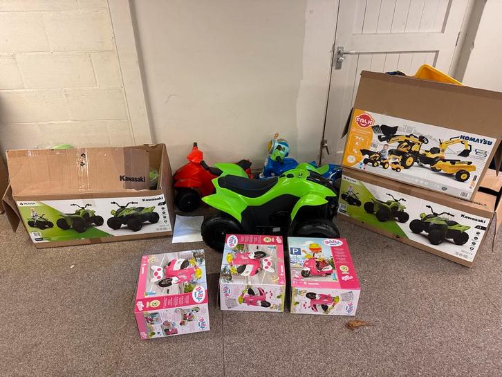 Partij Kindervoertuigen: Quads, Loopauto's, Graafmachine, Kinderen en Baby's, Speelgoed | Buiten | Accuvoertuigen, Gebruikt, Ophalen of Verzenden