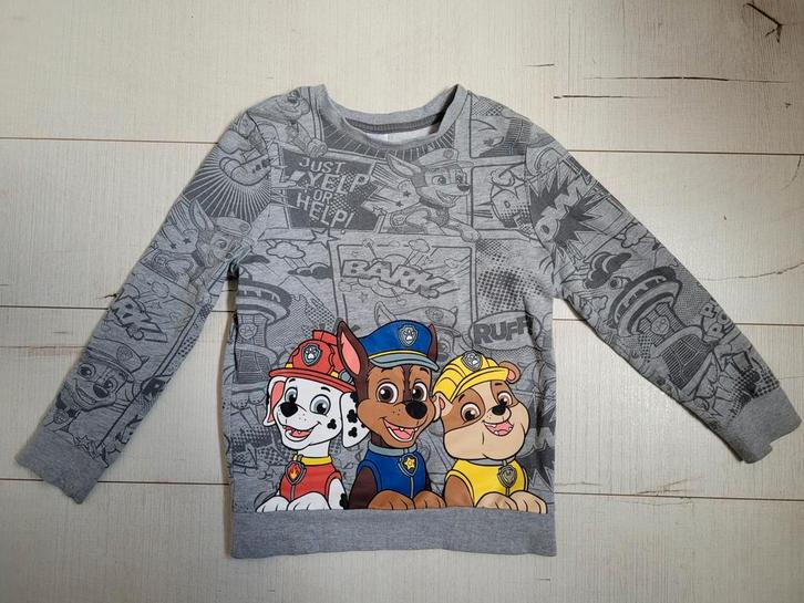 Grijze Paw Patrol sweater mt 134/140 (Nickelodeon/als NIEUW), Kinderen en Baby's, Kinderkleding | Maat 134, Jongen, Trui of Vest
