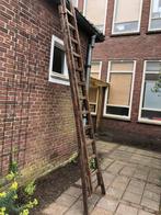 Houten uitschuifbare stevige ladder 7 meter