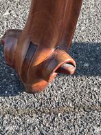 geschulpte  antiek mahonie tafel, 112 x 140, hoog 70 cm, Antiek en Kunst, Ophalen of Verzenden