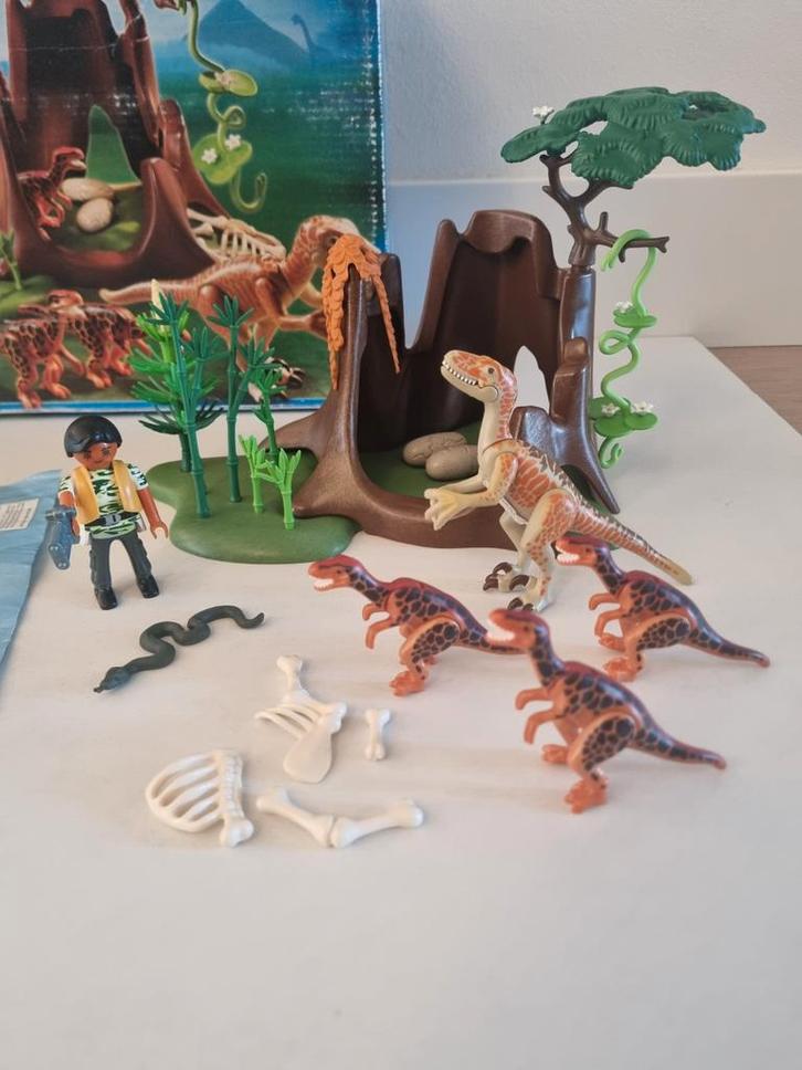 Playmobil T-rex, brachiosaurus, deinonychus, dimetrodon, spi, Kinderen en Baby's, Speelgoed | Playmobil, Gebruikt, Ophalen of Verzenden